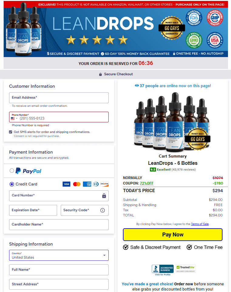 Lean Drops official website